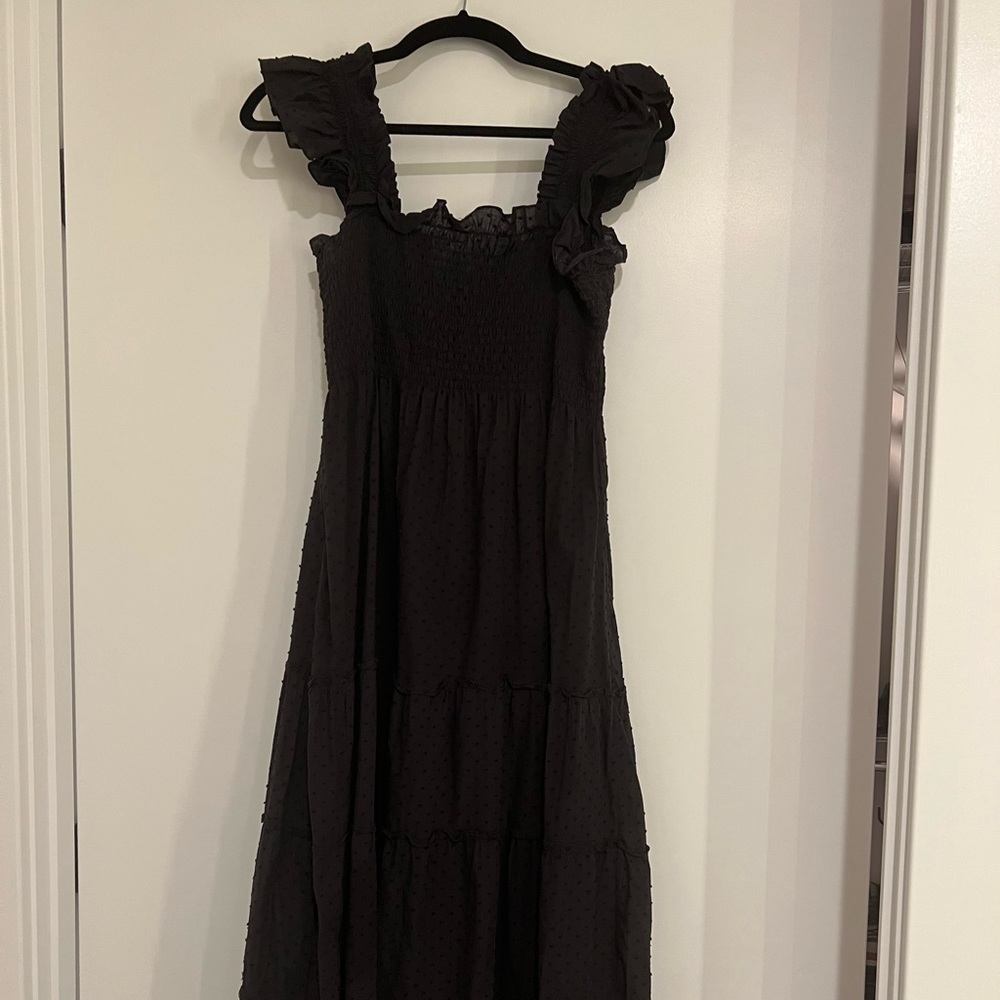 Hill House Nap Dress Black Swiss Dot - Medium